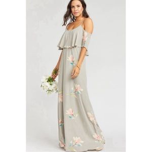 NWT Show Me Your Mumu Caitlin Ruffle Maxi Dress